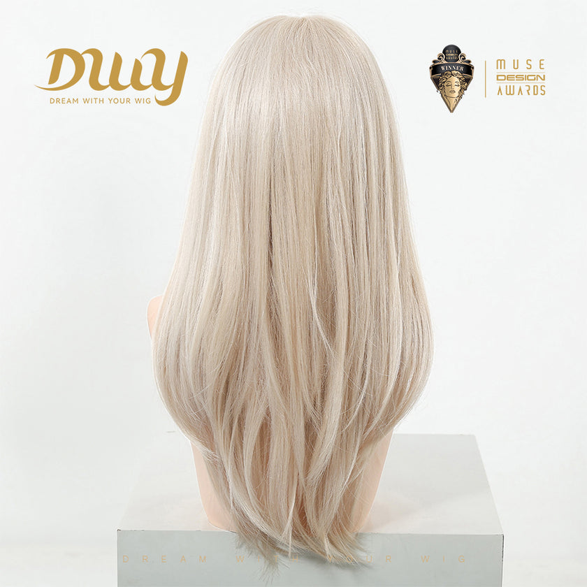 Kaitlyn-DWY 13*4 Free Parting Hand -Tied Top Middle Length  Glueless Synthetic Wig