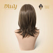Freya-DWY NEW Step Go Lace Free Part Mid-Length Layered Brown Highlighted Glueless Mixed Japanese Fiber Wig