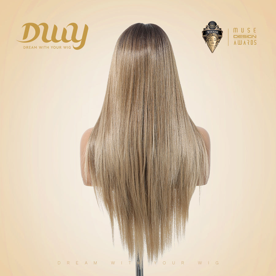 (Us Only)Patricia-DWY Lace Front T Part Long Brown Gradient Glueless Synthetic Wig