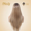 Rebecca-DWY 13×6 Lace Front Free Part Long-Length Water Wavy Blonde Gradient Glueless Synthetic Wig for Women 30 Inches