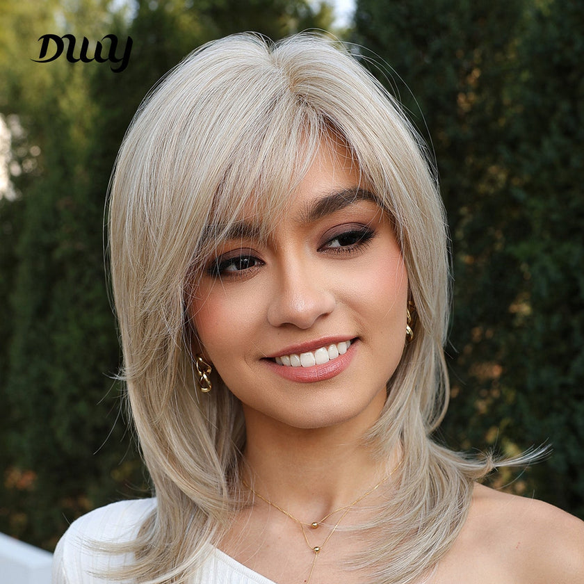 Poppy-DWY Mono Lace Front Free Part Blonde Short Synthetic Wig