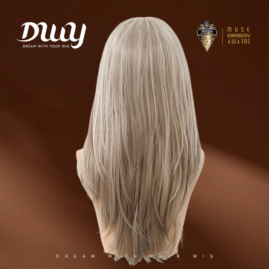 DWY Adeline- DWY 13×4 Filter Lace Front Free Part Layered  Straight Blonde Synthetic Wig
