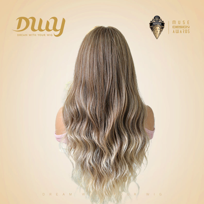 Bobba-DWY Free Part 13×6 Black Curly Tresses Synthetic Wig