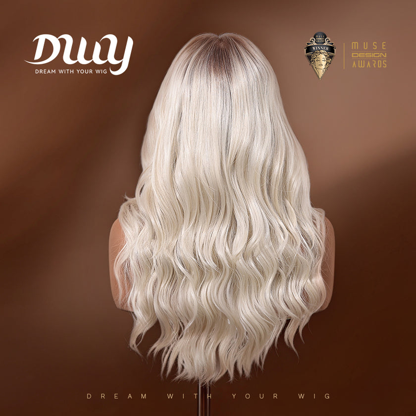 Amanda- DWY 13×6 Lace Front Free Part Mid-Length Water Wave Syn