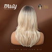 Paloma C-DWY【Gen 2 Large Realistic Scalp】Mid-Length Wavy Rooted Blonde with Bangs Glueless Synthetic Wig