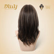 Sasha-DWY 13×4 Lace Front Free Part Mid-Length Wolf-cut Straight Truffle Brown Glueless Synthetic Wig for Women 18 Inches