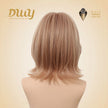 Yara-DWY 12-Inch MiraScalp Short Wavy Pink Blonde Glueless Synthetic Wig