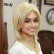 Kori-DWY Mono Lace Front Free Part Bleach Blonde Short Synthetic Wig