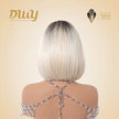 Milly-DWY Lace Front Middle Part Short Blonde Bob Glueless Synthetic Wig for Women 12 Inches