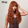 26 Inches Long Curly Red Brown Wigs Synthetic Wigs Women's Wigs for Daily Use Party or Cosplay Taking Photos LC1065-1