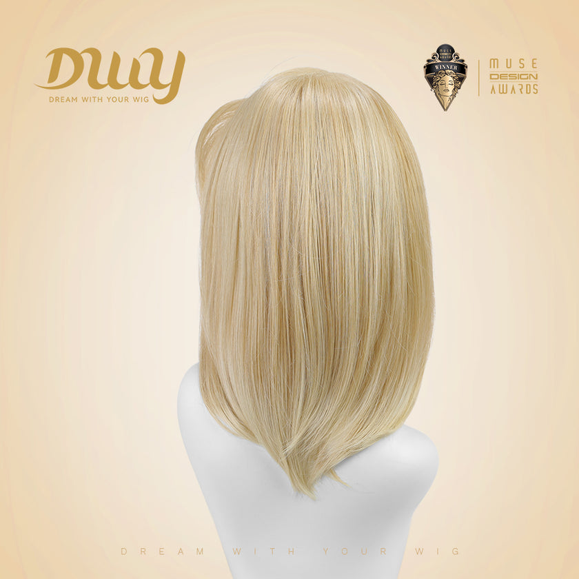 [CLEARANCE SALE]Madeline-DWY Mono Lace Front Free Part Shoulder-Length Silky Straight Glueless Synthetic Wig for Women 12 Inches