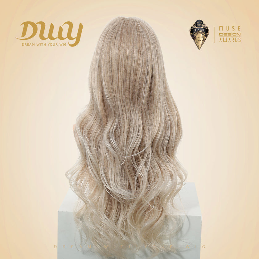 Pre Order-Ines-DWY MiraScalp Free Part Wavy Blonde Realistic Scalp Glueless Synthetic Wig
