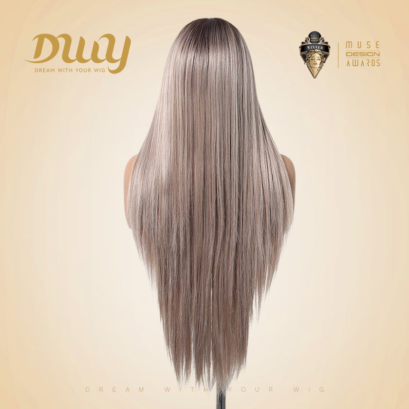 DWY-Lyra Rose Mixed Blonde Free Parting 13*6 Lace Synthetic Wig