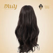 Calla-DWY Long-length Wave Cool Brown Realistic Large Area Scalp Glueless Synthetic Wig for Women 24 Inches Deep Wavy Wigs