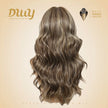 Nati C-DWY New Technology! Bionic Silk Top Mix Honey Bronde 22-Inch Long Wave Glueless Synthetic Wig