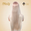 [CLEARANCE SALE] Aisha-DWY T Part Lace Front Pink Blonde Long Straight Glueless Synthetic Wig for Women 28 Inches