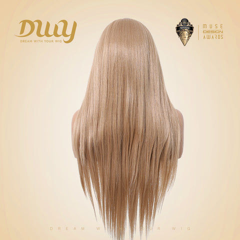 【Early Black Friday】DWY Honey Blonde Free Parting Lace Synthetic Wig - Lowest Price!