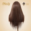 Paisley H-DWY Lace Front Middle Part Long-Length Straight Tea Brown Glueless Synthetic Wig