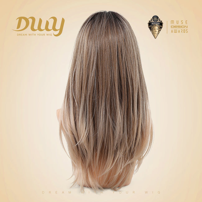 Pre Order!Cori-NEW! DWY 13×4 Lace Front Free Part Long-Length Straight Pink Brown Glueless Synthetic Wig