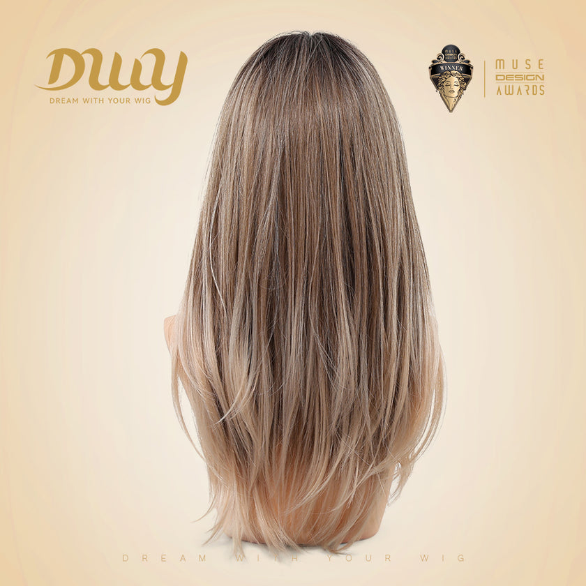 Pre Order!Cori-NEW! DWY 13×4 Lace Front Free Part Long-Length Straight Pink Brown Glueless Synthetic Wig