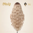 Cleo C-DWY Lace Front Middle Part Long-Length Water Wavy Chocolate Brown Synthetic Wig