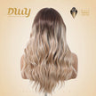 May-DWY Lace Front Middle Part Curly Ombre Blonde Glueless Synthetic Wig
