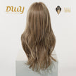 Polly- DWY Pre-cut U part Diamond Lace Long-length Lace Drity Bronde Curly Hair Glueless Synthetic Wigs for Women 24 Inch