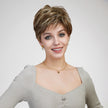 Bella-DWY Mono Lace Front Free Part Ash Brown Short Pixie Synthetic Wig