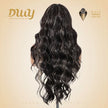 [CLEARANCE SALE] Odalys -DWY New Arrival 13×4 Lace Front Free Part Long-Length Curly Natural Brown with White Highlights Baby Hairline Glueless Synthetic Wig for Women 26 Inches