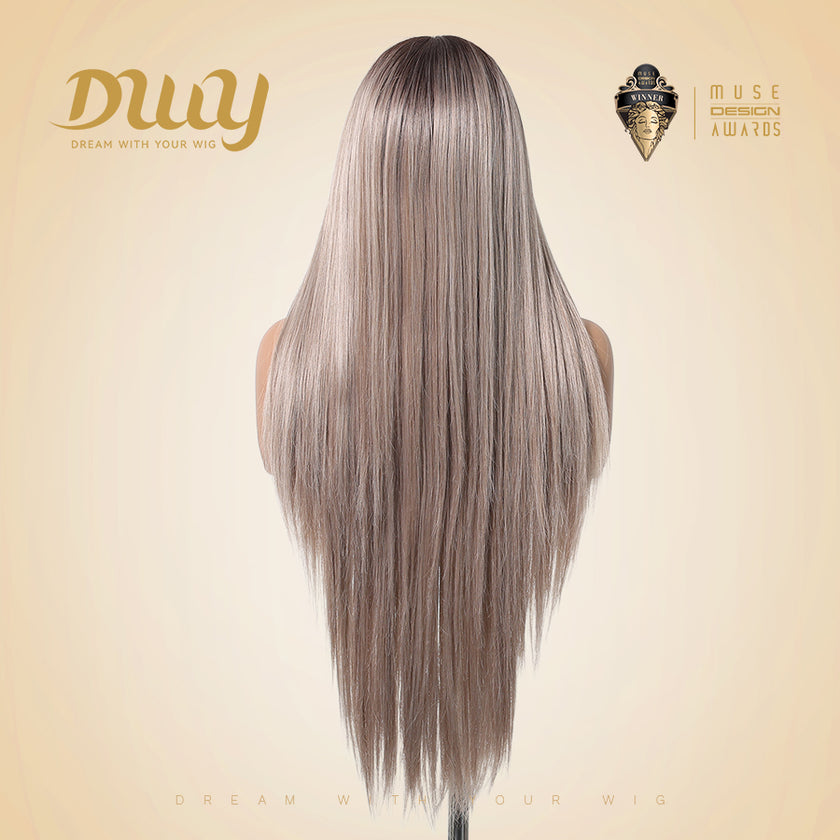 Calista C- DWY 13×6 Lace Front Free Part Long Blonde Gradient Straight Glueless Synthetic Wig
