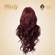 Asmaa-DWY Lace Front 13×6 Burgundy Curly Free Part Synthetic Wig