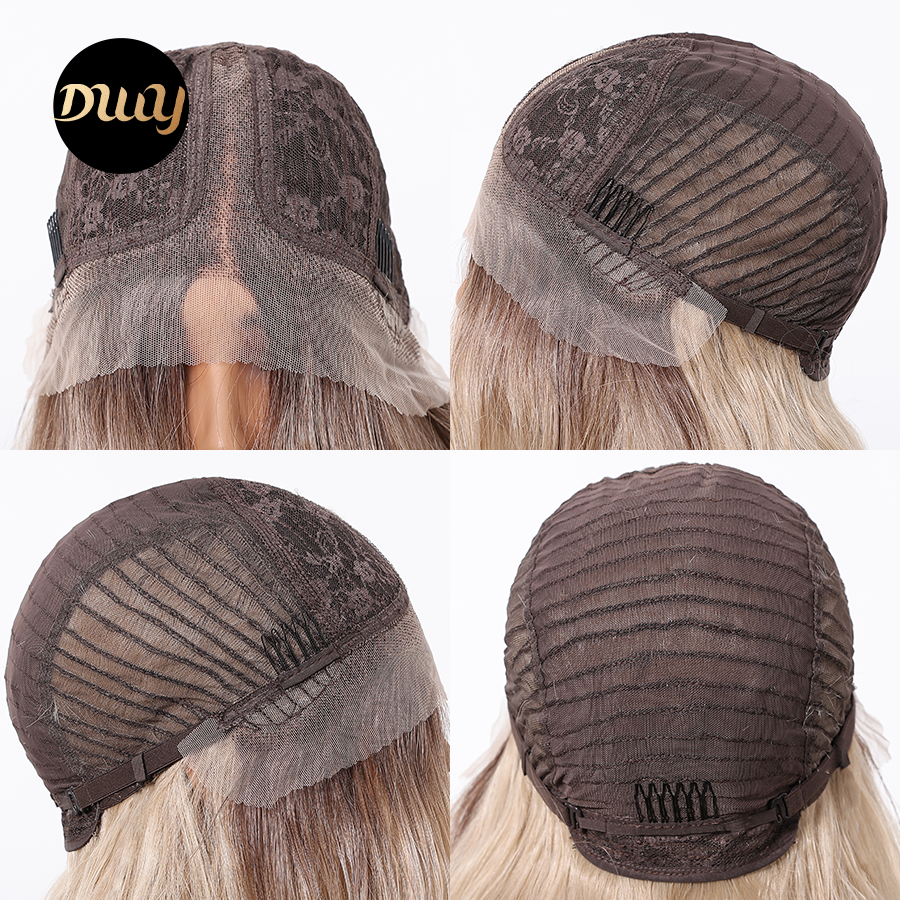 Adalynn-DWY  Synthetic Lace Front Brown HD Lace Body Wave Pre Plucked Glueless Wig