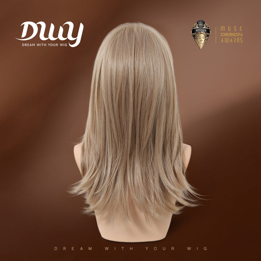 Isolde (lace) C- DWY NEW DWY 13×4 Lace Front Free Part Mid-Length Straight Blonde Glueless Synthetic Wig