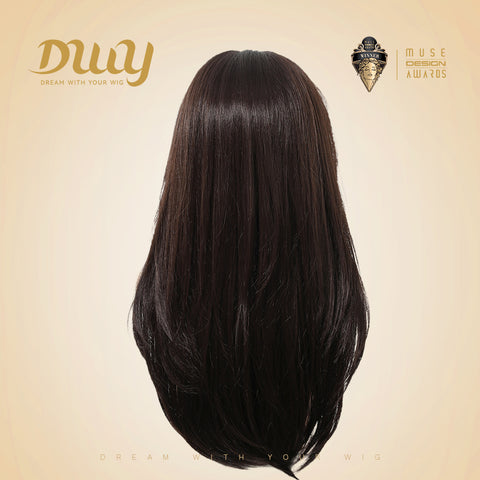 Kaitlyn-DWY 13*4 Free Parting Hand -Tied Top Middle Length  Glueless Synthetic Wig