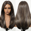 Willa- NEW! DWY Pre-cut U part Diamond Lace Long-length Lace Icy Bronde Highlighted Layer-cut Curly Hair Glueless Synthetic Wigs for Women 22 Inch