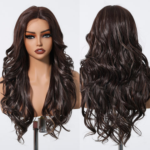 【Year End Sale】Dwy 13x4 Free Parting Wavy Curly Synthetic Wig – Effortless Glamour