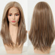 Kiki C- NEW ! DWY 13×4 Lace Front Free Part Mid-Length Layer-cut Straight Beachy Blonde Glueless Synthetic Wig for Women 18 Inches