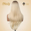 【CLEARANCE SALE】Barbara DWY Machine Made Long length Wavy Hairstyle Light Blonde Glueless Synthetic Wig for Women 28 Inches Glueless Wigs