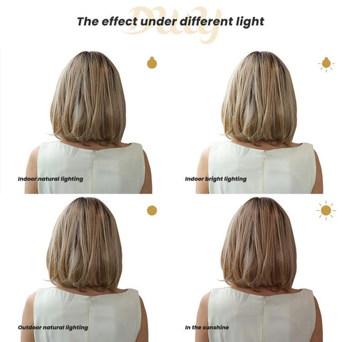 Demi C-DWY Mono Lace Front Free Part  Blonde Short Bob Glueless Synthetic Wig