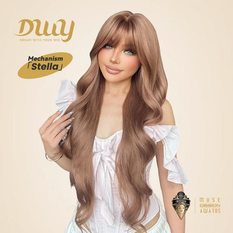 【New in】Stella-DWY 30-Inch Long Wavy Realistic Scalp Glueless Synthetic Wig