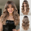 Nati C-DWY New Technology! Bionic Silk Top Mix Honey Bronde 22-Inch Long Wave Glueless Synthetic Wig