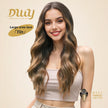 Tin-DWY 13x6 Lace Front Wig 26 Inches Long Water Wavy Brown Glueless Synthetic Wig