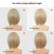 Zora-DWY MiraScalp Short Wavy Blonde Bobo Hair Glueless Synthetic Wig