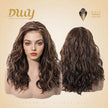 DWY Gaia-DWY Left Side Part Lace Front Mid Length Dark Brown Curly Glueless Synthetic Wig