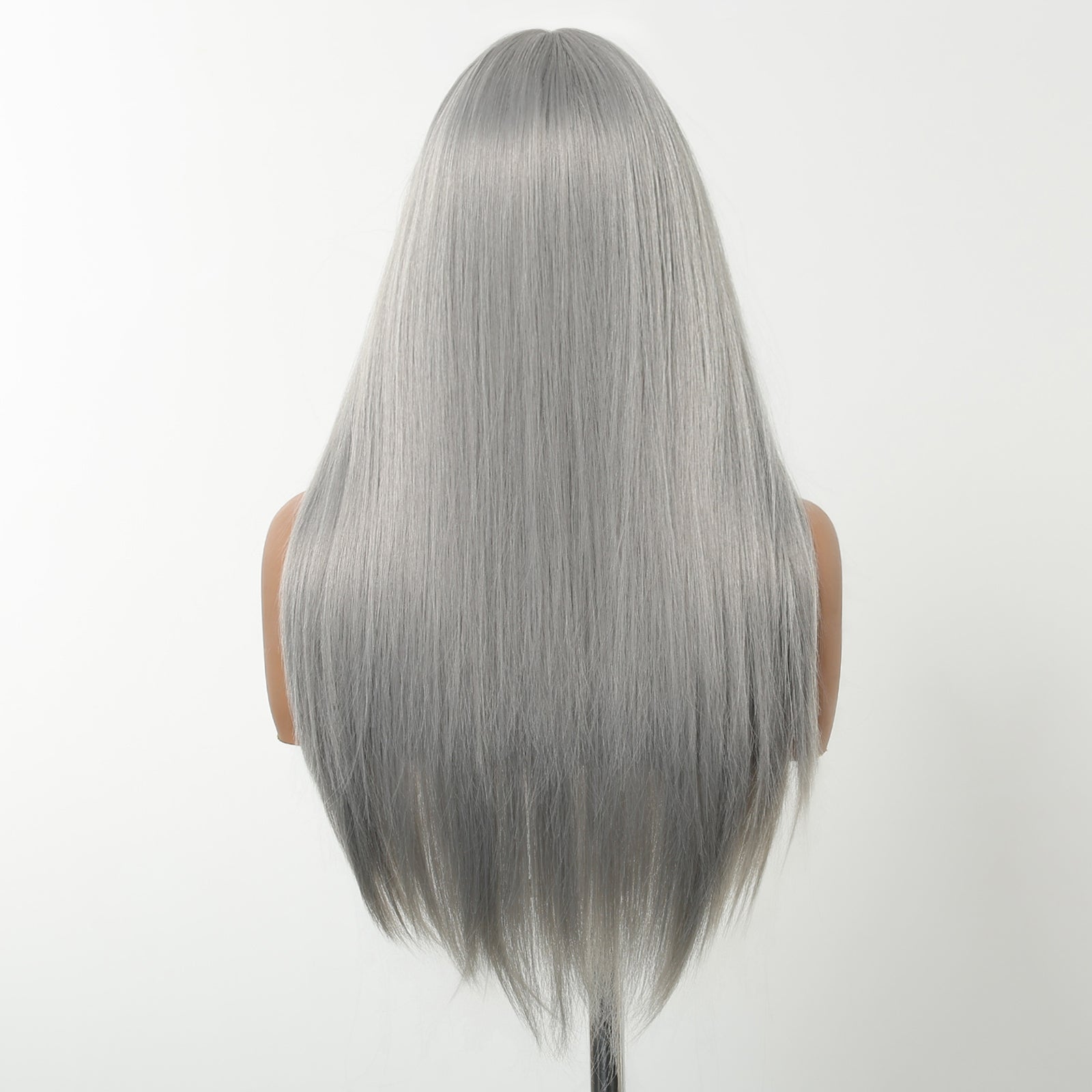 Skylar-DWY Long Straight Sliver Synthetic Wigs With Bangs