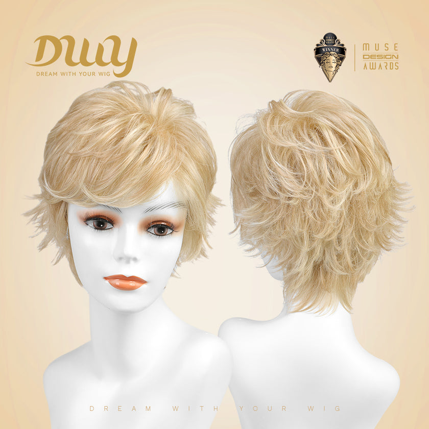 [CLEARANCE SALE] Lira H-DWY Mono Lace Front Free Part Short Pixie Glueless Synthetic Wig for Women 2 Shades 8 Inches