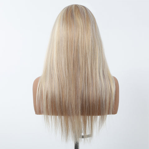 【Early Black Friday】Dwy Luxe White Blonde Straight Remy Human Hair Lace Front Wig