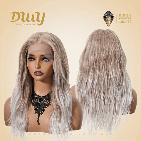 DWY Gigi-DWY 13x4 Lace Front Glueless Synthetic Wig 20 Inches Water Wavy Blonde Gradient