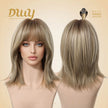 Faith C-DWY New Technology! Bionic Silk Top 14-Inch Long Wave Brown  Blonde Glueless Synthetic Wig