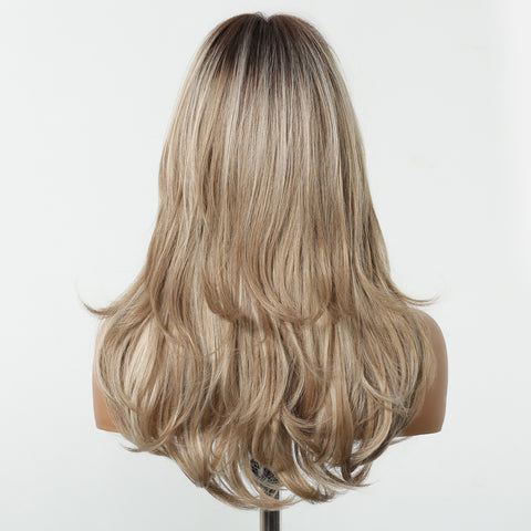 【Year End Sale】Dwy Dark Blonde Wavy Wolf Cut Synthetic Wig